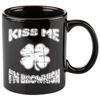 Kiss Me I'm Brownish Irish 11oz C Handle Ceramic Mug