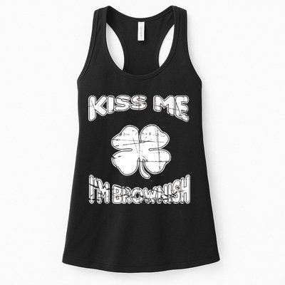 Kiss Me I'm Brownish Irish Womens Tank Top