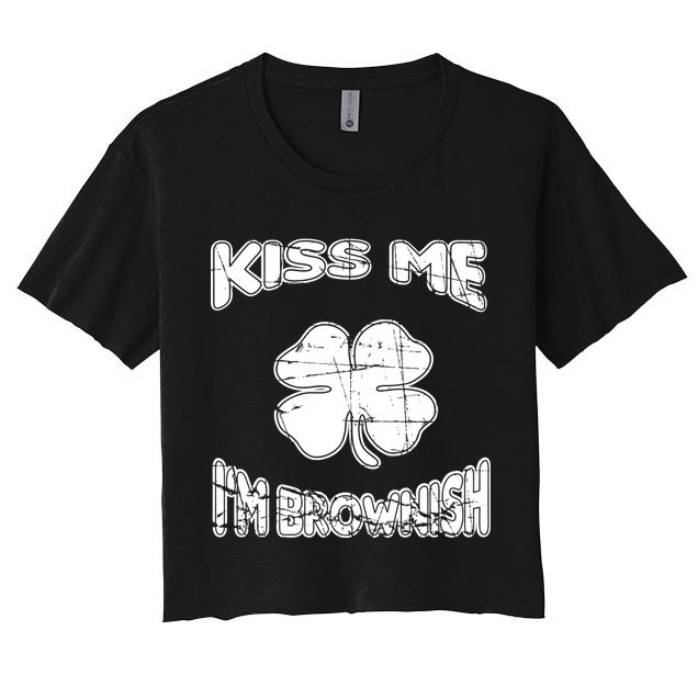 Kiss Me I'm Brownish Irish Crop Top