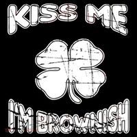 Kiss Me I'm Brownish Irish Womens T-Shirt