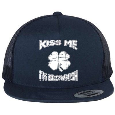 Kiss Me I'm Brownish Irish Flat Bill Trucker Hat