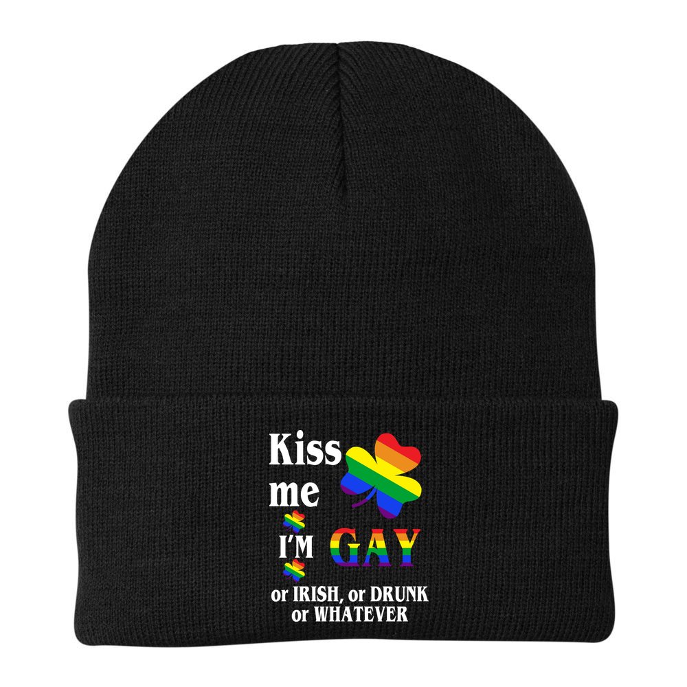 Kiss Me I'm Gay Or Irish Drunk Whatever Beanie