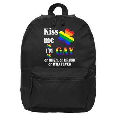 Kiss Me I'm Gay Or Irish Drunk Whatever 16 in Basic Backpack