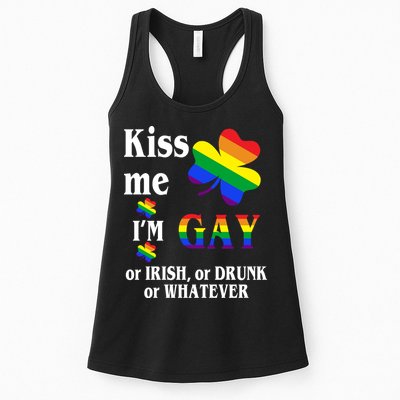 Kiss Me I'm Gay Or Irish Drunk Whatever Womens Tank Top