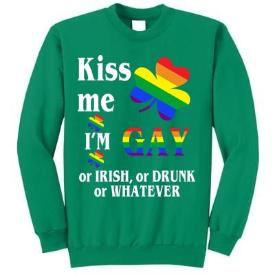Kiss Me I'm Gay Or Irish Drunk Whatever Sweatshirt