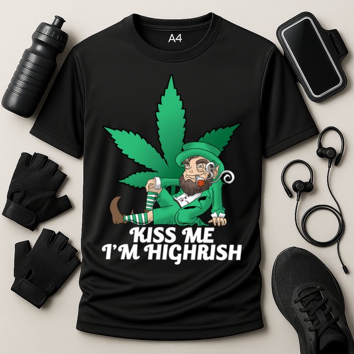 Kiss Me I'm Highrish Cooling Performance Crew T-Shirt