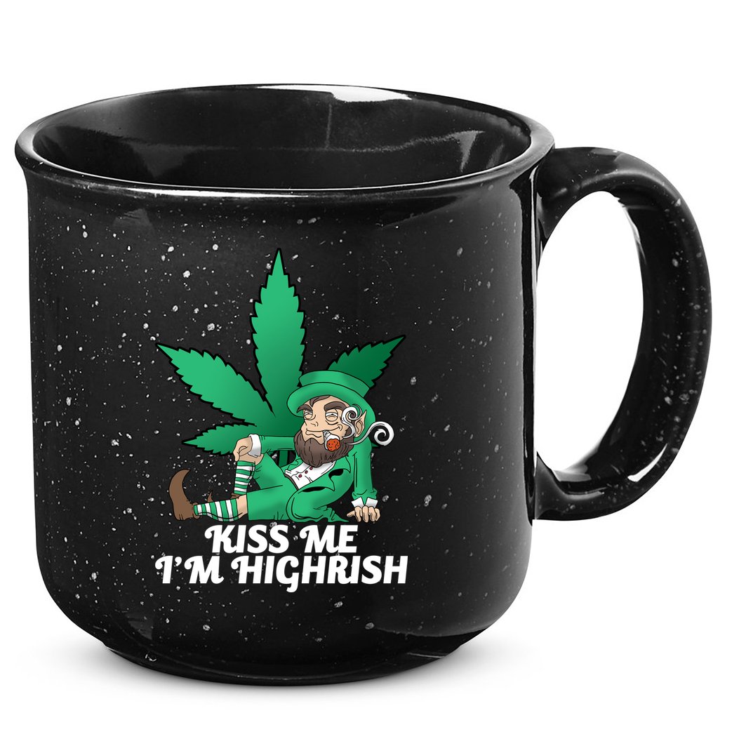 Kiss Me I'm Highrish 15oz Campfire Ceramic Mug
