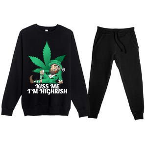 Kiss Me I'm Highrish Premium Crewneck Sweatsuit Set