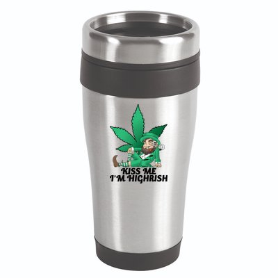 Kiss Me I'm Highrish 16oz Travel Tumbler