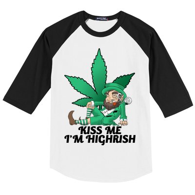 Kiss Me I'm Highrish Baseball Sleeve Shirt