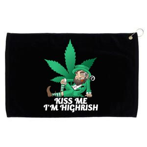 Kiss Me I'm Highrish Grommeted Golf Towel