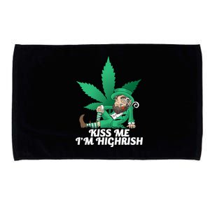 Kiss Me I'm Highrish Microfiber Hand Towel