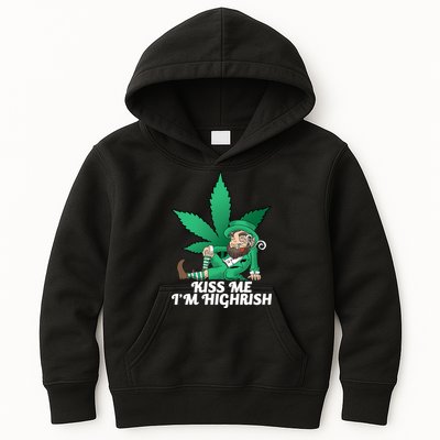 Kiss Me I'm Highrish Kids Hoodie