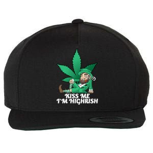 Kiss Me I'm Highrish Wool Snapback Cap