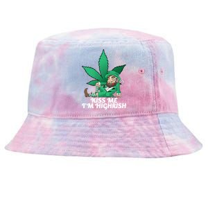 Kiss Me I'm Highrish Tie-Dyed Bucket Hat