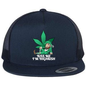 Kiss Me I'm Highrish Flat Bill Trucker Hat