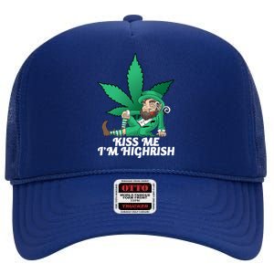 Kiss Me I'm Highrish High Crown Mesh Back Trucker Hat