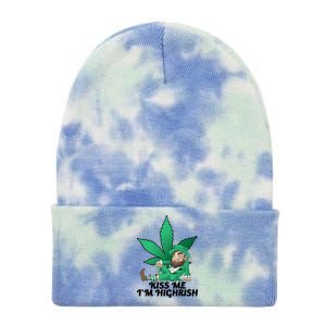 Kiss Me I'm Highrish Tie Dye 12in Knit Beanie