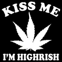 Kiss Me I'm Highrish Irish St. Patrick's Day Weed Cooling Performance Crew T-Shirt