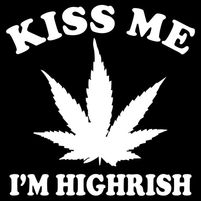 Kiss Me I'm Highrish Irish St. Patrick's Day Weed Cooling Performance Crew T-Shirt
