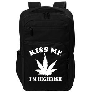 Kiss Me I'm Highrish Irish St. Patrick's Day Weed Impact Tech Backpack