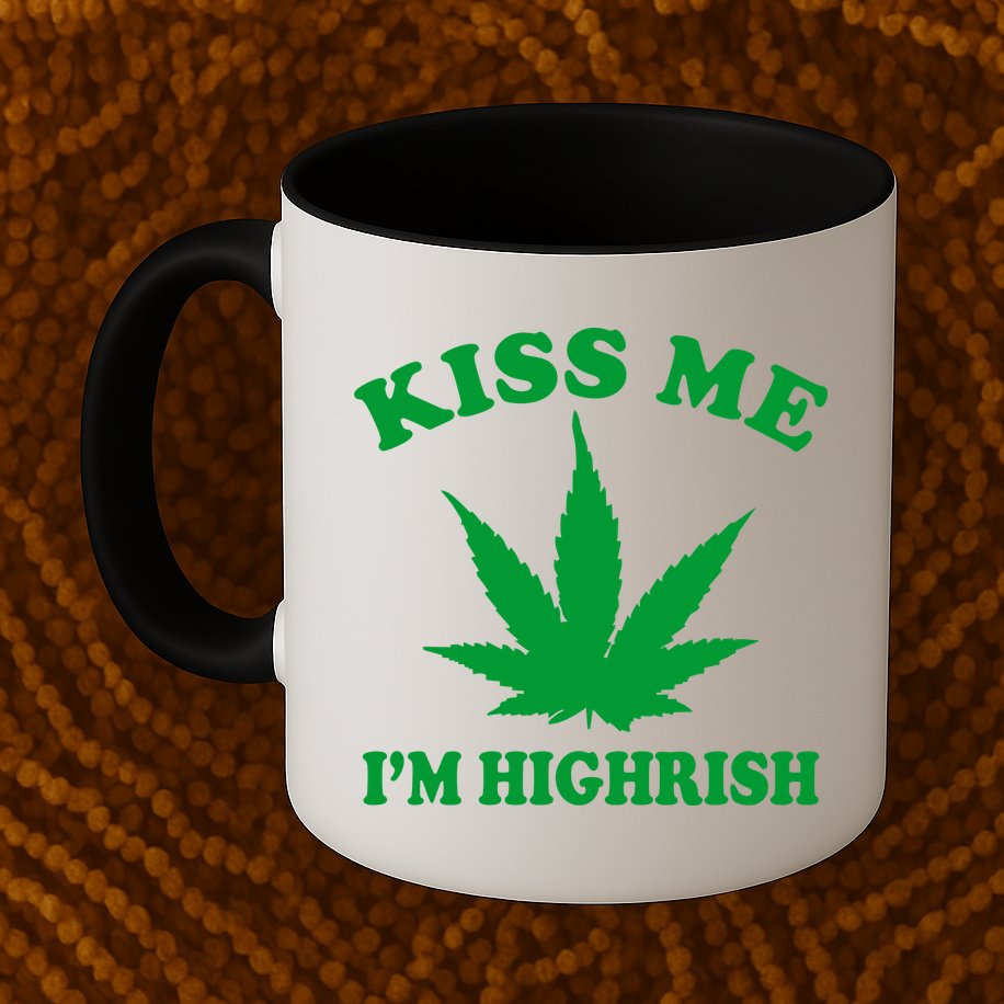 Kiss Me I'm Highrish Irish St. Patrick's Day Weed Mug