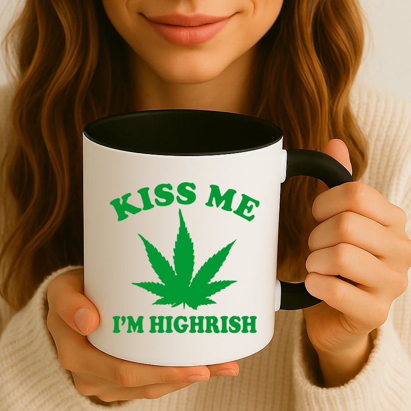 Kiss Me I'm Highrish Irish St. Patrick's Day Weed Mug