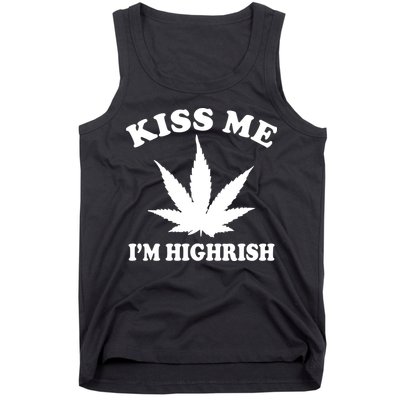 Kiss Me I'm Highrish Irish St. Patrick's Day Weed Tank Top