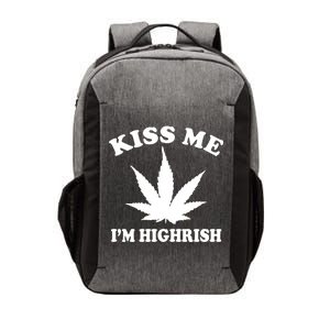 Kiss Me I'm Highrish Irish St. Patrick's Day Weed Vector Backpack