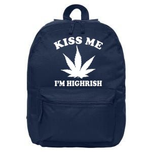 Kiss Me I'm Highrish Irish St. Patrick's Day Weed 16 in Basic Backpack