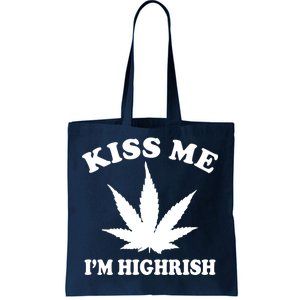 Kiss Me I'm Highrish Irish St. Patrick's Day Weed Tote Bag