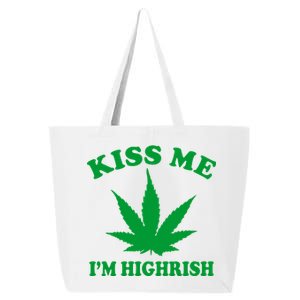 Kiss Me I'm Highrish Irish St. Patrick's Day Weed 25L Jumbo Tote