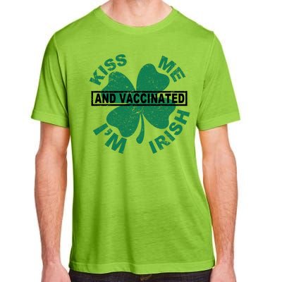 Kiss Me I'm Irish And Vaccinated Adult ChromaSoft Performance T-Shirt