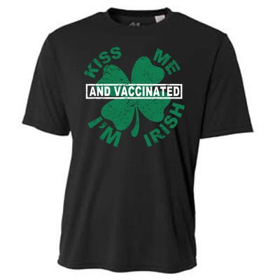 Kiss Me I'm Irish And Vaccinated Cooling Performance Crew T-Shirt