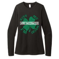 Kiss Me I'm Irish And Vaccinated Womens CVC Long Sleeve Shirt