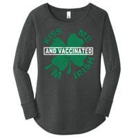 Kiss Me I'm Irish And Vaccinated Women's Perfect Tri Tunic Long Sleeve Shirt