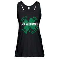 Kiss Me I'm Irish And Vaccinated Ladies Essential Flowy Tank