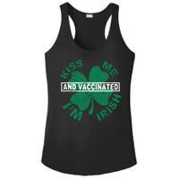 Kiss Me I'm Irish And Vaccinated Ladies PosiCharge Competitor Racerback Tank