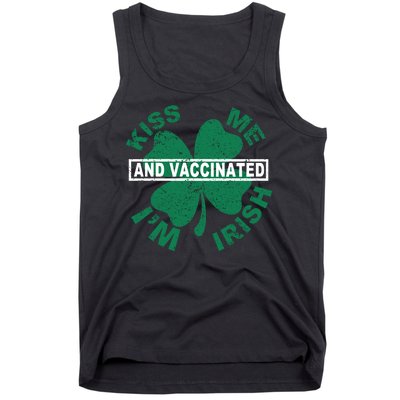 Kiss Me I'm Irish And Vaccinated Tank Top