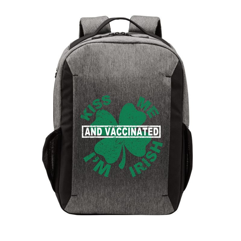 Kiss Me I'm Irish And Vaccinated Vector Backpack