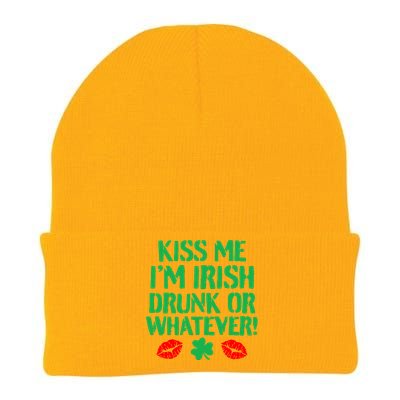 Kiss Me I'm Irish Drunk Or Whatever! Knit Cap Winter Beanie