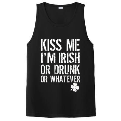 Kiss Me I'm Irish Or Drunk Whatever St Patricks Day PosiCharge Competitor Tank