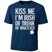 Kiss Me I'm Irish Or Drunk Whatever St Patricks Day Cooling Performance Crew T-Shirt
