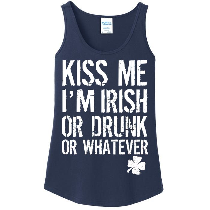 Kiss Me I'm Irish Or Drunk Whatever St Patricks Day Ladies Essential Tank