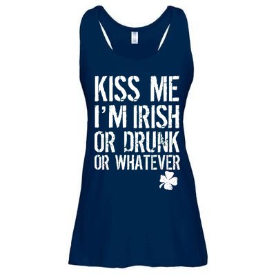 Kiss Me I'm Irish Or Drunk Whatever St Patricks Day Ladies Essential Flowy Tank