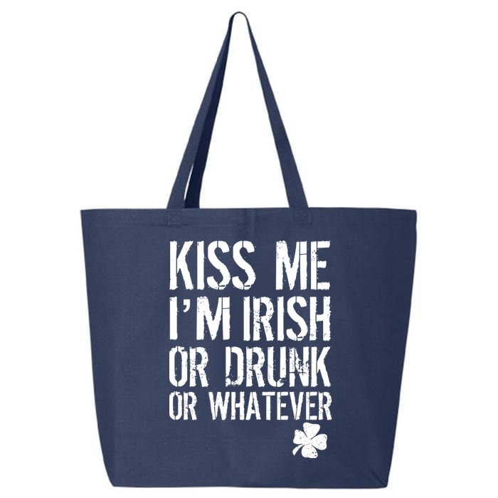 Kiss Me I'm Irish Or Drunk Whatever St Patricks Day 25L Jumbo Tote