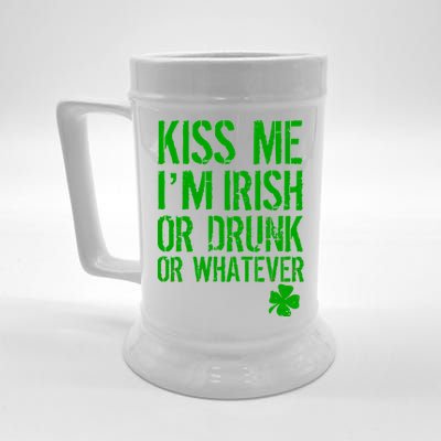 Kiss Me I'm Irish Or Drunk Whatever St Patricks Day Beer Stein