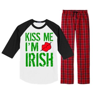 Kiss Me I'm Irish St. Patrick's Day Raglan Sleeve Pajama Set