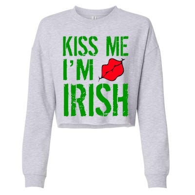 Kiss Me I'm Irish St. Patrick's Day Cropped Pullover Crew