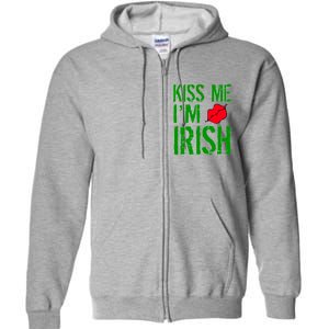 Kiss Me I'm Irish St. Patrick's Day Full Zip Hoodie